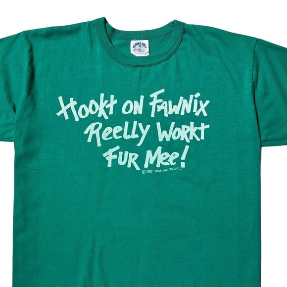 90s Vintage Hooked on Phonics Joke T-shirt Single Stitch Starlight Pacific. - Picture 2 of 6